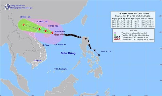 Diễn biến bão số 3: Sóng lớn vùng gần tâm bão cao 10-12m - Ảnh 1.